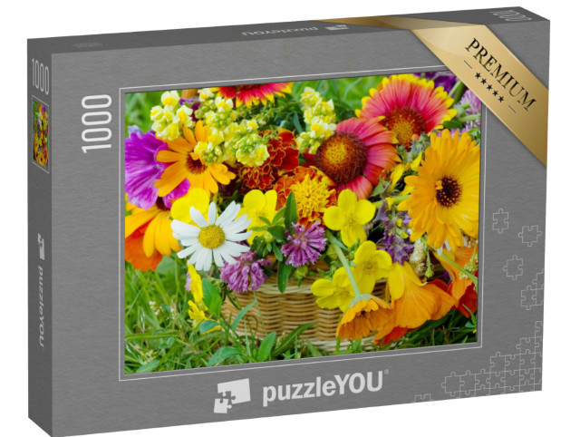 Puzzle 1000 pezzi „Fiori in un cesto“