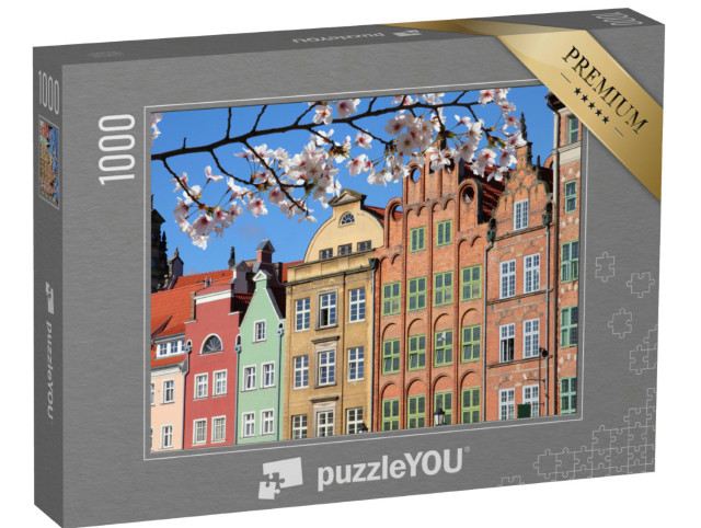 Puzzle 1000 pezzi „Ciliegio in fiore a Danzica, Polonia“