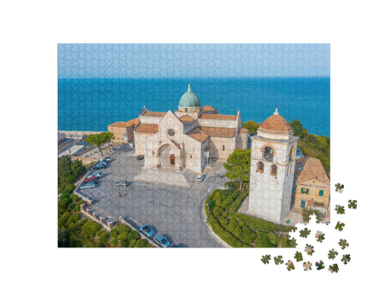 Puzzle 1000 pezzi „Cattedrale di San Ciriaco nella città italiana di Ancona.“