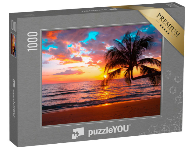 Puzzle 1000 pezzi „Tramonto mozzafiato sul mare tropicale“
