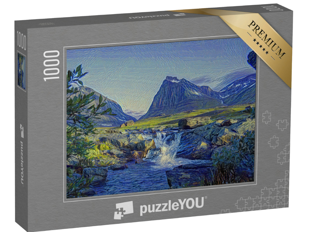 Puzzle 1000 pezzi „nello stile artistico di van Gogh, Notte stellata - Tuolpagorni“