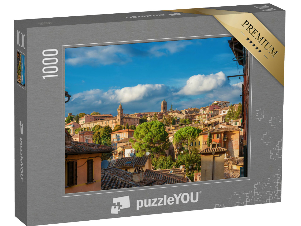 Puzzle 1000 pezzi „Perugia bellissimo centro storico da via Appia“