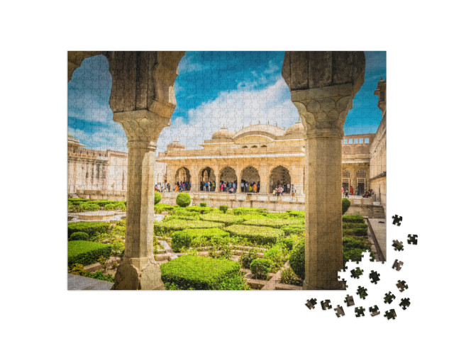 Puzzle 1000 pezzi „La fortezza d'ambra di Sheesh Mahal“