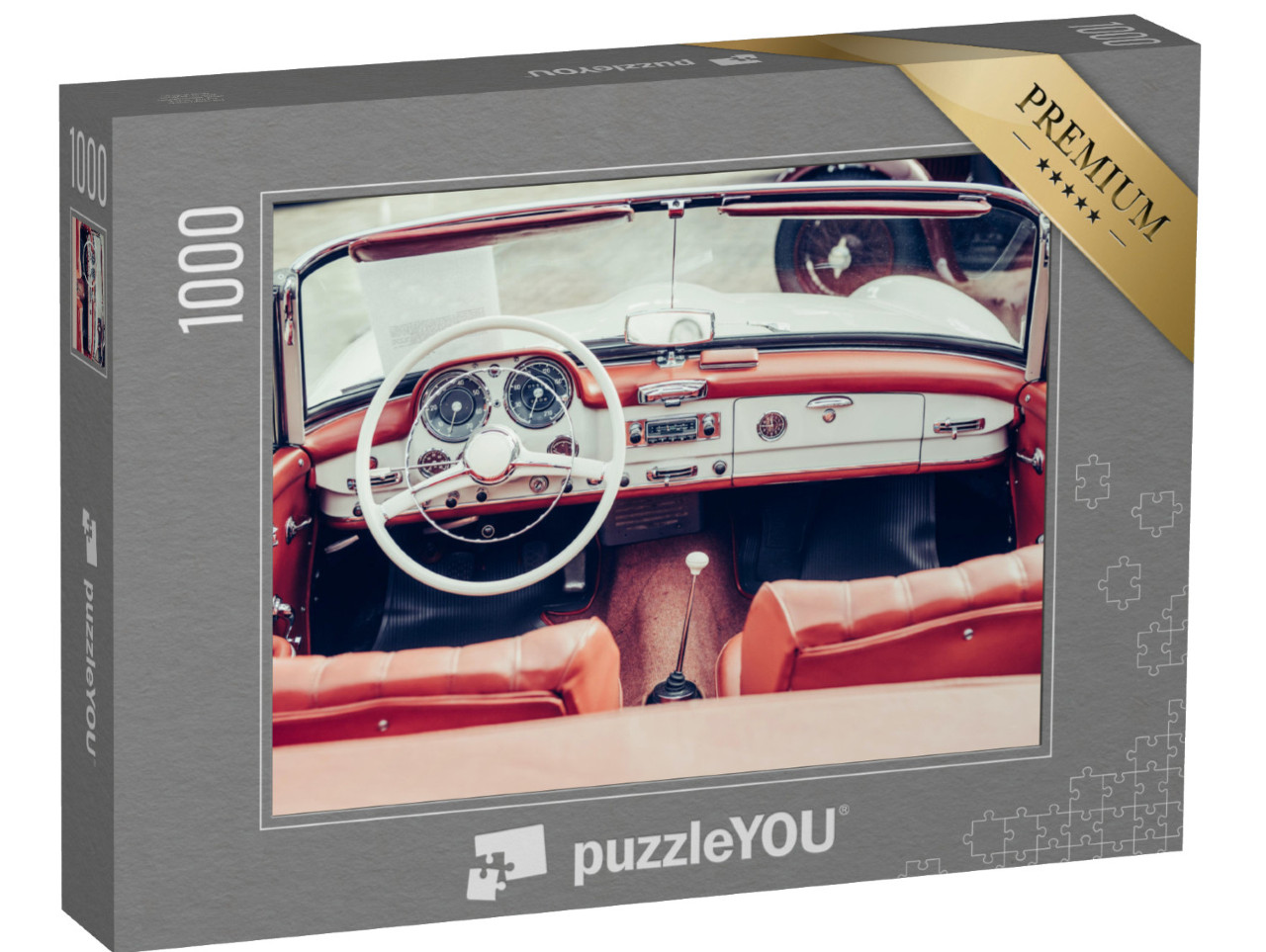Puzzle 1000 pezzi „Interno di una cabriolet d'epoca“