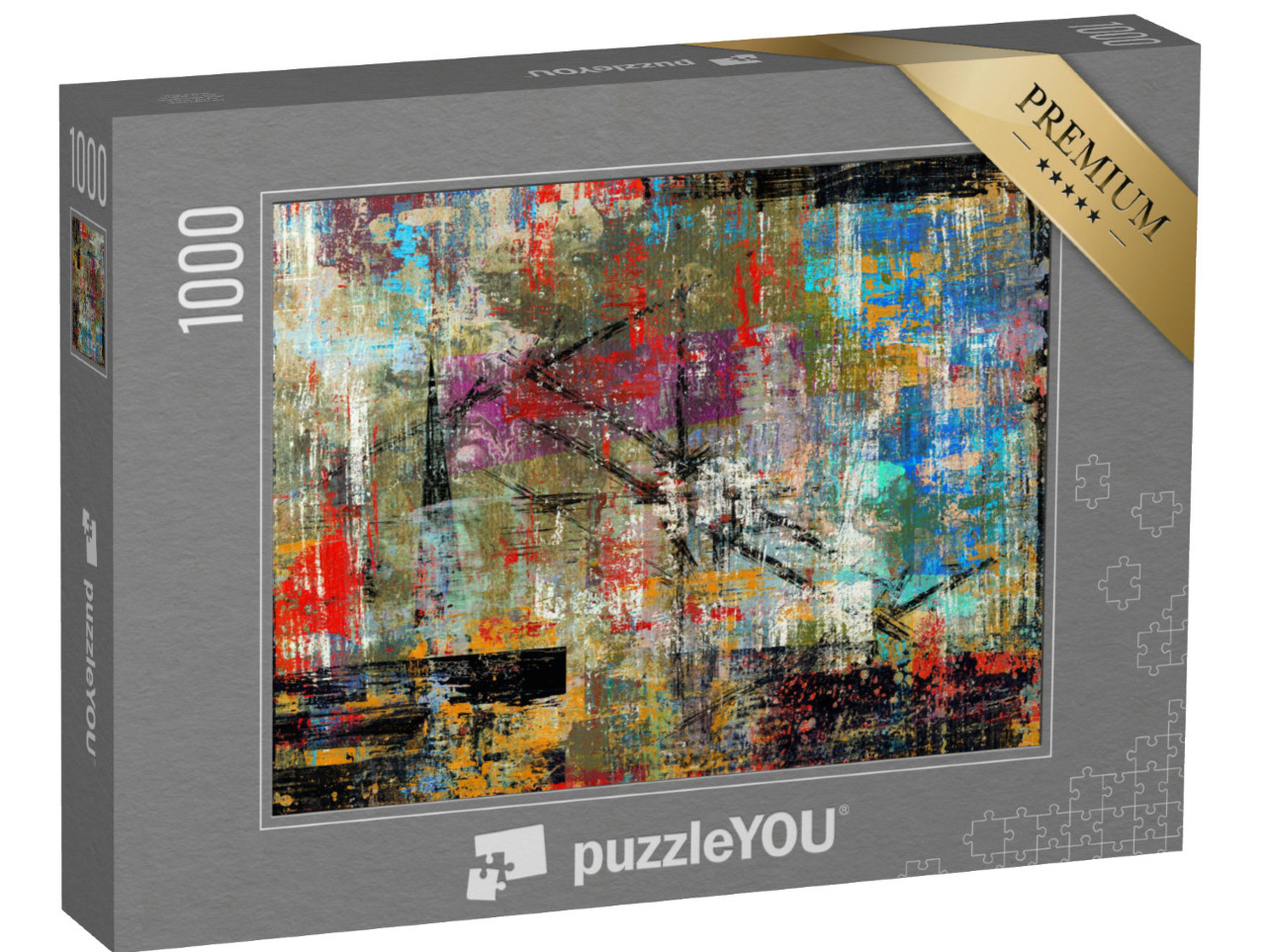 Puzzle 1000 pezzi „Sfondo astratto dipinto a mano“