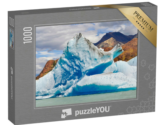 Puzzle 1000 pezzi „Iceberg di un ghiacciaio in montagna“