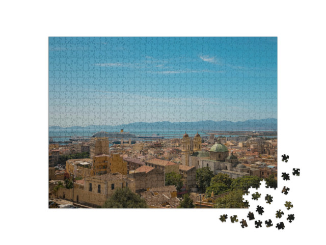 Puzzle 1000 pezzi „La città vecchia di Cagliari, Sardegna, Italia“