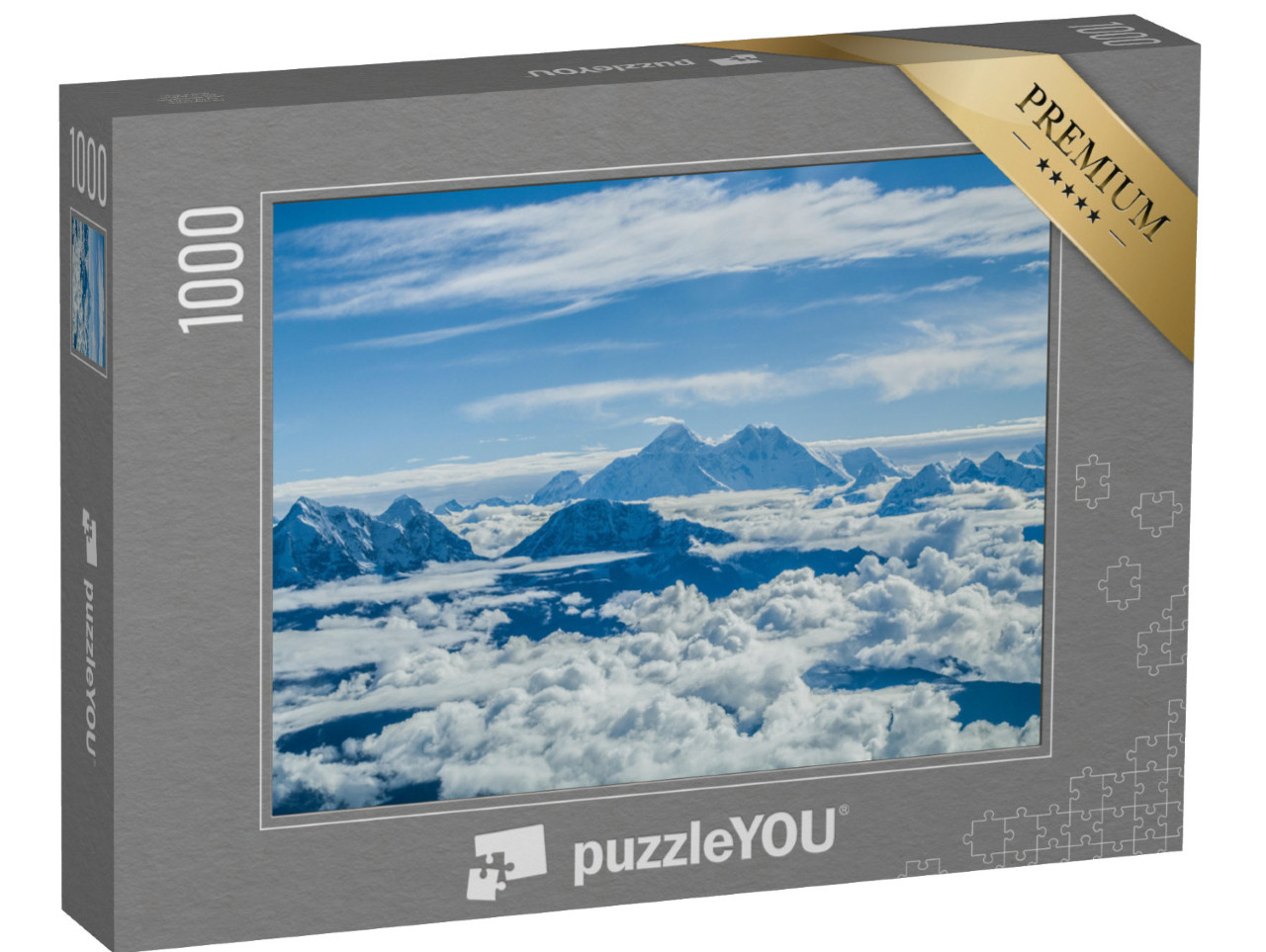 Puzzle 1000 pezzi „Vista dalla cabina di pilotaggio: Himalaya e Monte Everest“