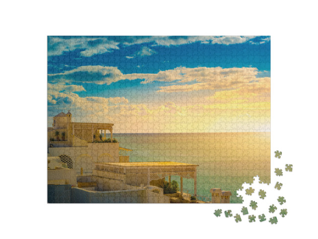 Puzzle 1000 pezzi „Hammamet, Tunisia, vecchia medina al tramonto“