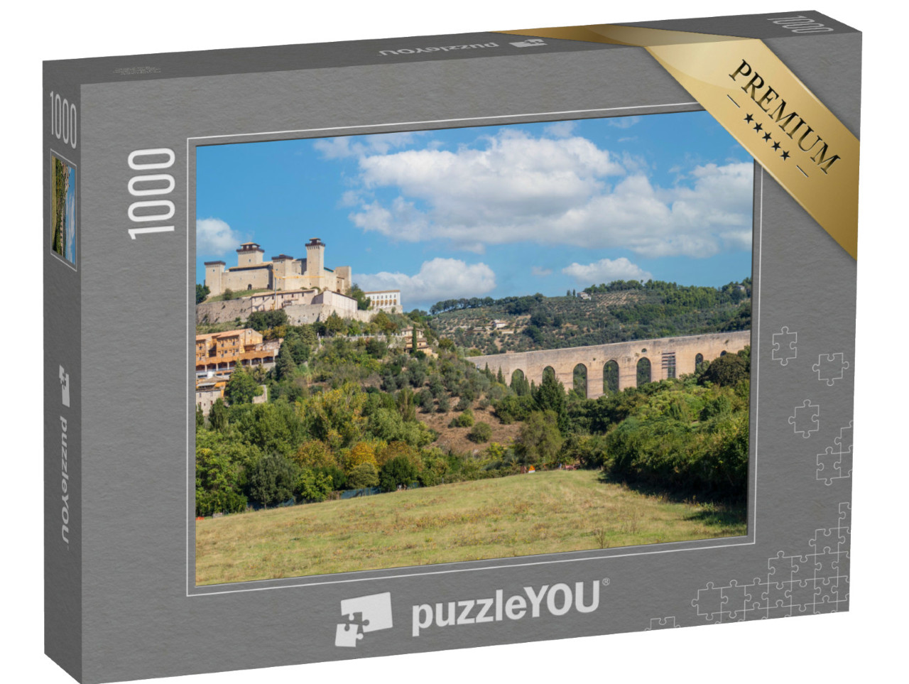 Puzzle 1000 pezzi „Spoleto, Italia - uno dei borghi più belli dell'Italia centrale“