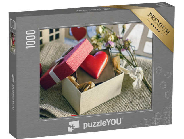 Puzzle 1000 pezzi „Un cuoricino di cioccolato per San Valentino“