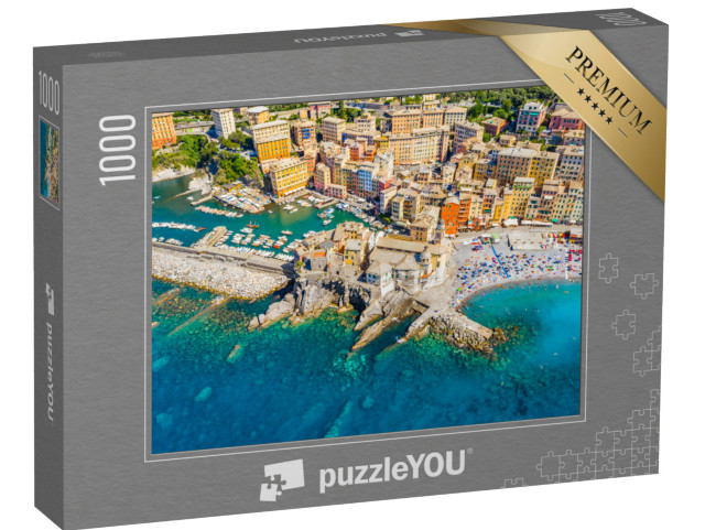 Puzzle 1000 pezzi „Camogli: edifici colorati vicino al Mar Ligure“