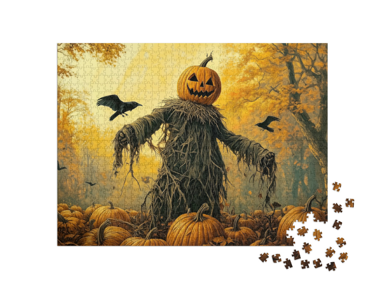 Puzzle 1000 pezzi „Spaventapasseri di Halloween“