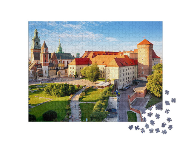 Puzzle 1000 pezzi „Il castello di Wawel di giorno, Cracovia“