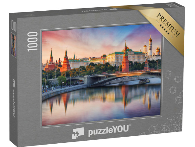 Puzzle 1000 pezzi „Il Cremlino sul fiume Moscova a Mosca, Russia“