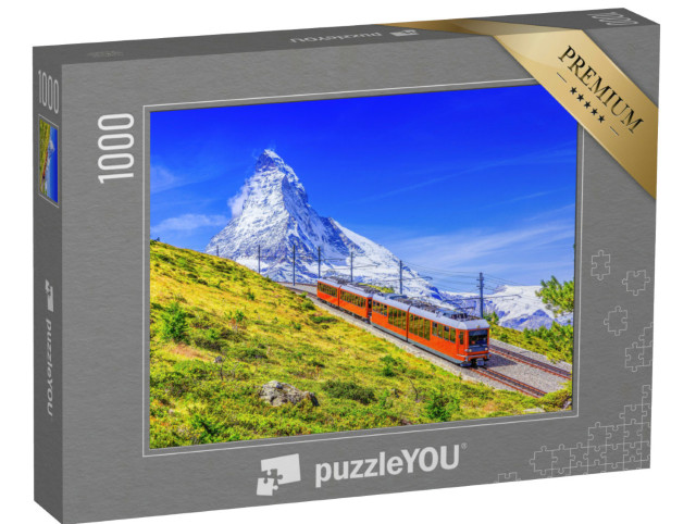 Puzzle 1000 pezzi „Ferrovia sul Gornergrat con il Cervino, Vallese, Svizzera“