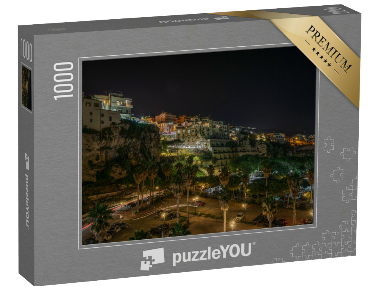 Puzzle 1000 pezzi „Vista a destra di Tropea, Calabria, Italia“