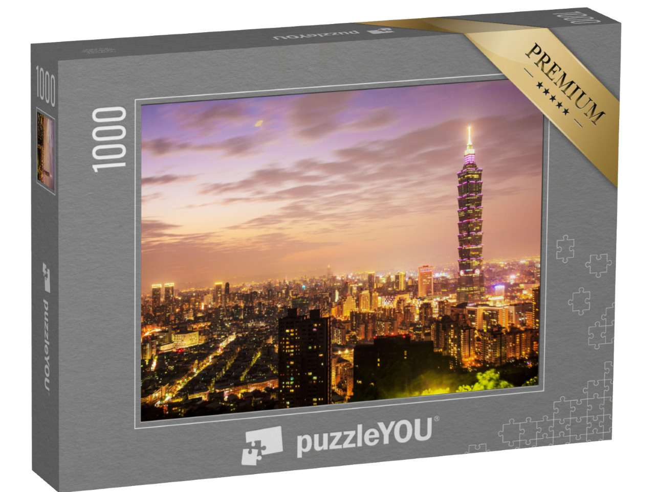 Puzzle 1000 pezzi „Lo skyline di Taipei con il famoso Taipei 101“