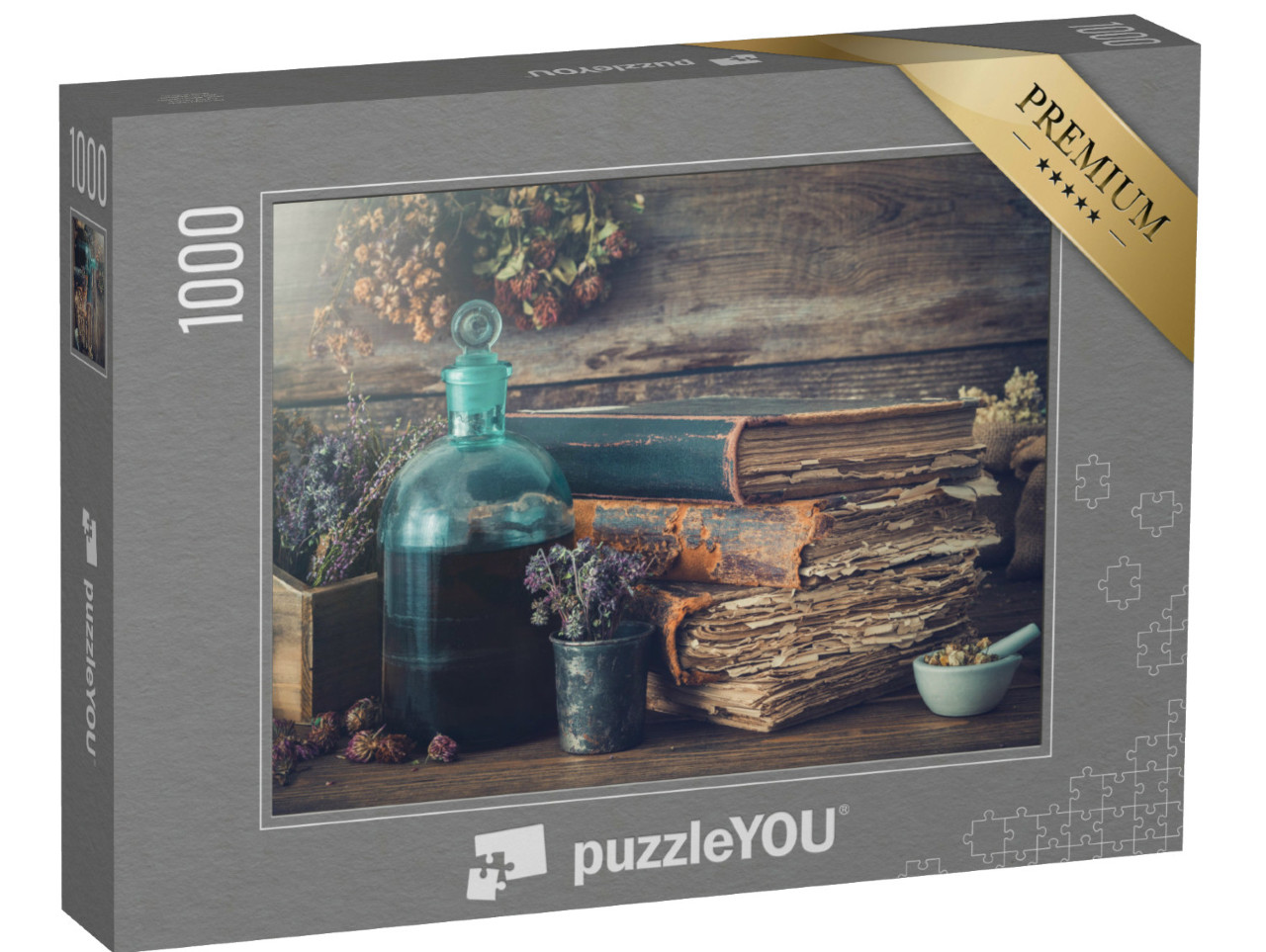 Puzzle 1000 pezzi „La conoscenza delle erbe nei libri antichi“