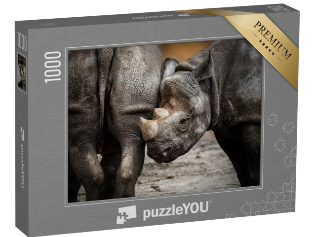 Puzzle 1000 pezzi „Un cucciolo di rinoceronte“