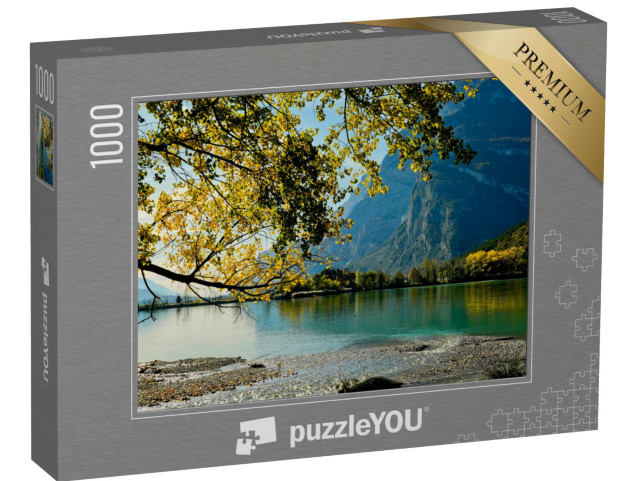 Puzzle 1000 pezzi „Il castello e il lago di Toblino. Paesaggio autunnale. Provincia di Trento, Alto Adige“
