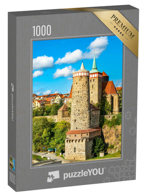 Puzzle 1000 pezzi „Antica torre dell'acqua e chiesa di San Michele a Bautzen, Germania“