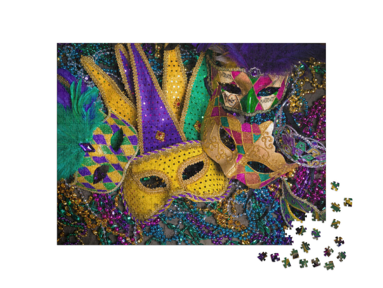 Puzzle 1000 pezzi „Maschera di carnevale veneziana“
