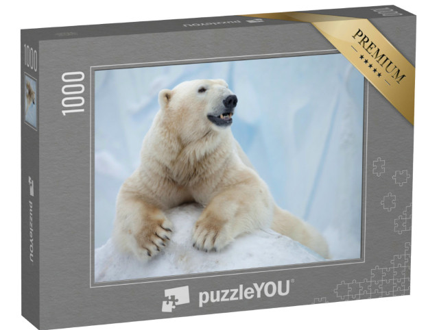 Puzzle 1000 pezzi „Ritratto di un grande orso polare sul ghiaccio“