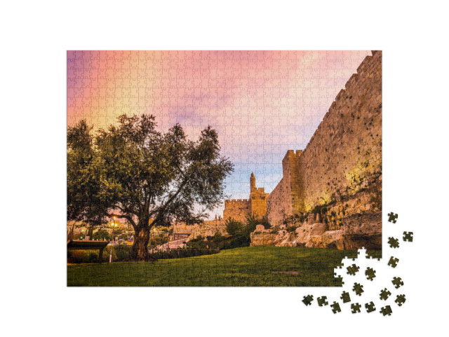 Puzzle 1000 pezzi „Il minareto della Torre di Davide, Gerusalemme, Israele“