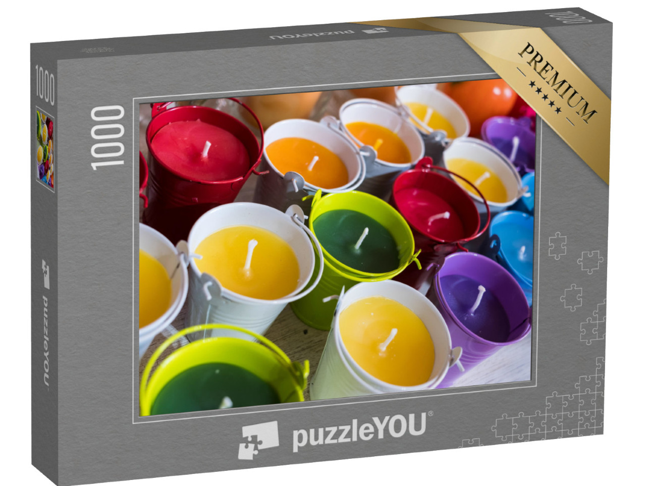 Puzzle 1000 pezzi „Candele con cera colorata“