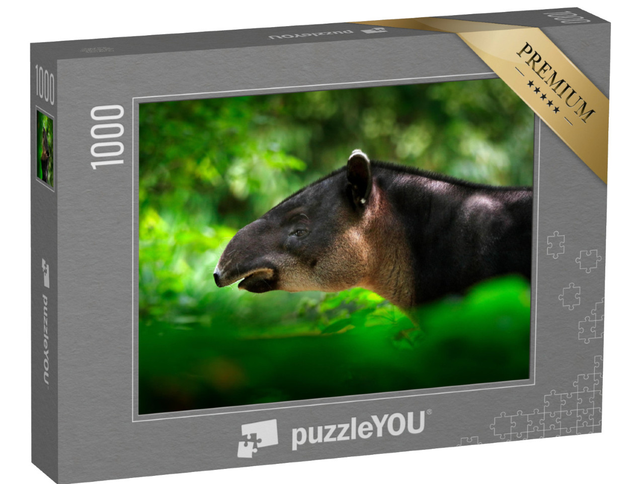 Puzzle 1000 pezzi „Primo piano di un tapiro“