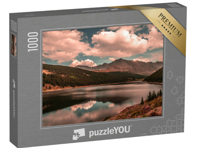 Puzzle 1000 pezzi „Il cielo colorato sulle Montagne Rocciose“