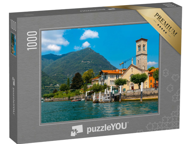 Puzzle 1000 pezzi „Italia, Lago di Como, Torno. Vista del molo e degli edifici“