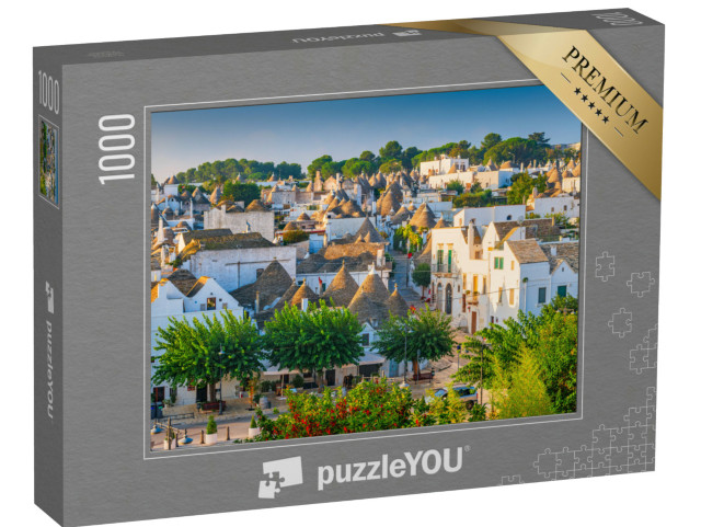 Puzzle 1000 pezzi „Alberobello, vista del centro storico con le tradizionali case a trullo“
