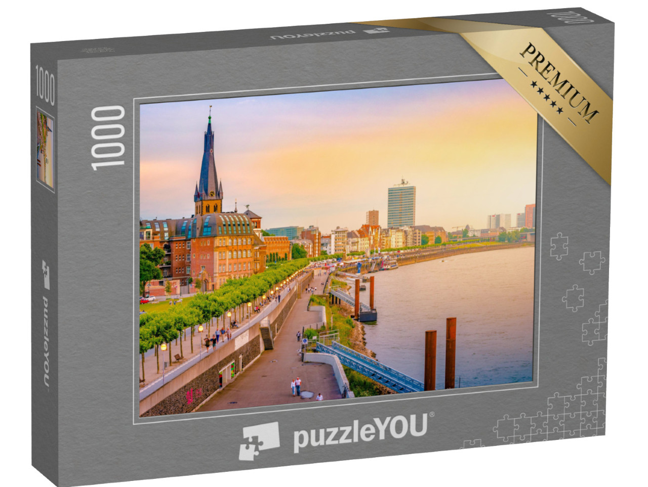 Puzzle 1000 pezzi „Düsseldorf sul Reno, Germania“