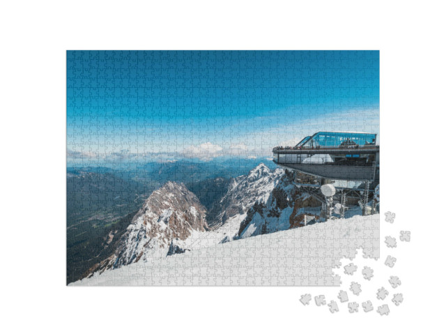 Puzzle 1000 pezzi „Sulla cima dello Zugspitze, la montagna più alta della Germania“