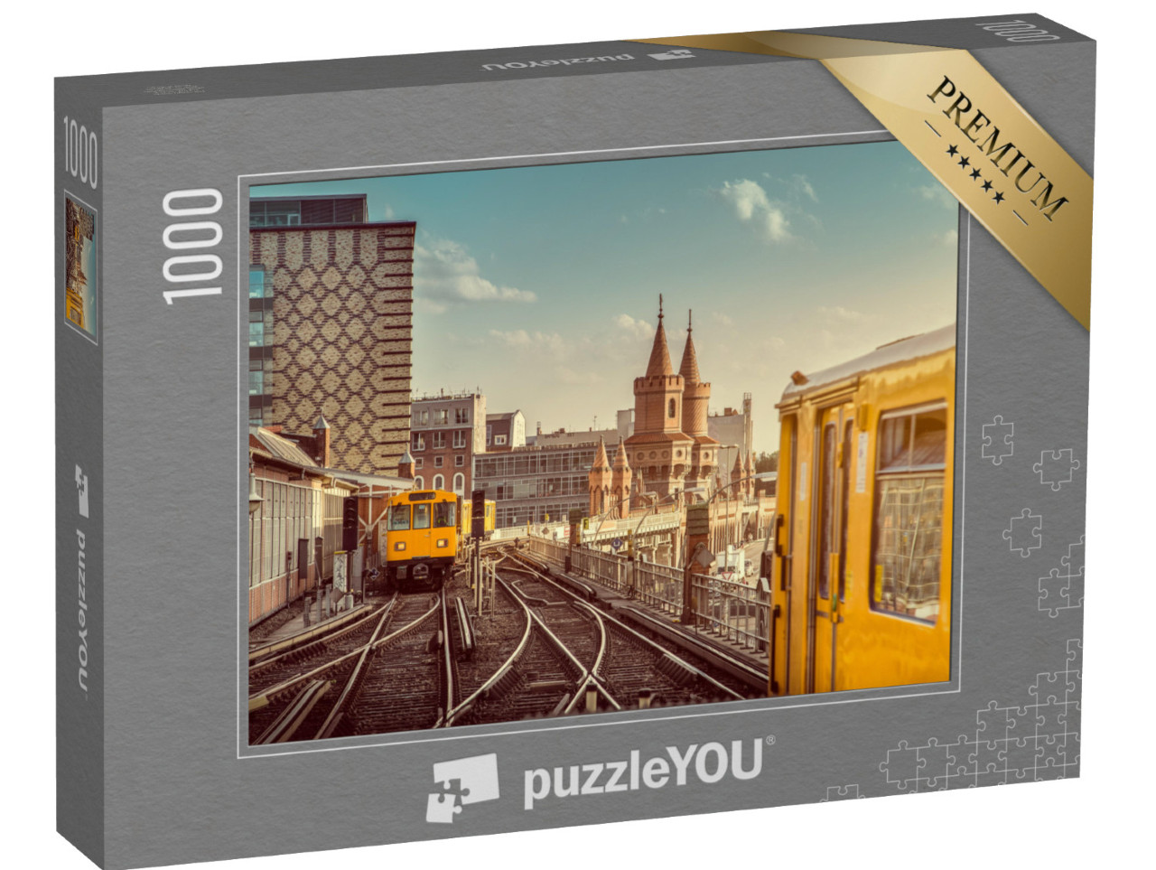 Puzzle 1000 pezzi „Metropolitana di Berlino con il ponte Oberbaum“