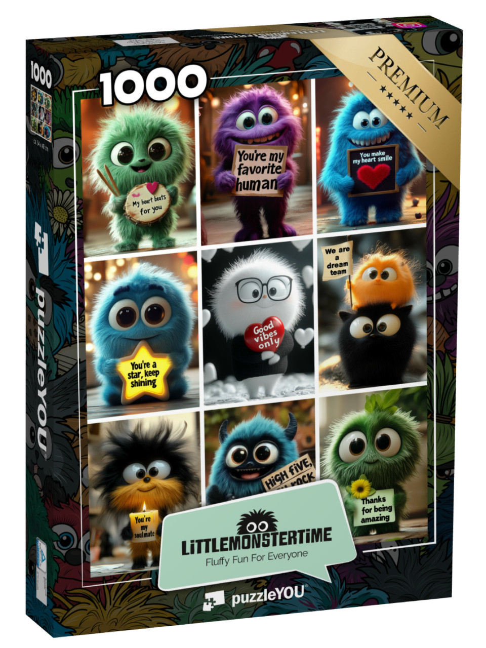 Puzzle 1000 pezzi „LITTLEMONSTERTIME: Collage Good Vibes Only“