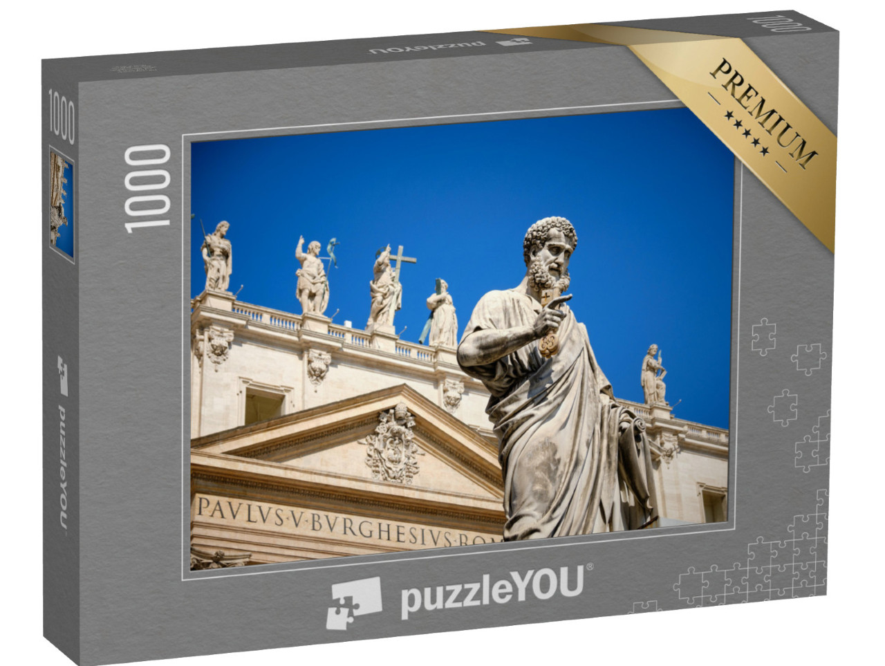 Puzzle 1000 pezzi „Statua di San Pietro in Piazza San Pietro, Città del Vaticano, Roma“