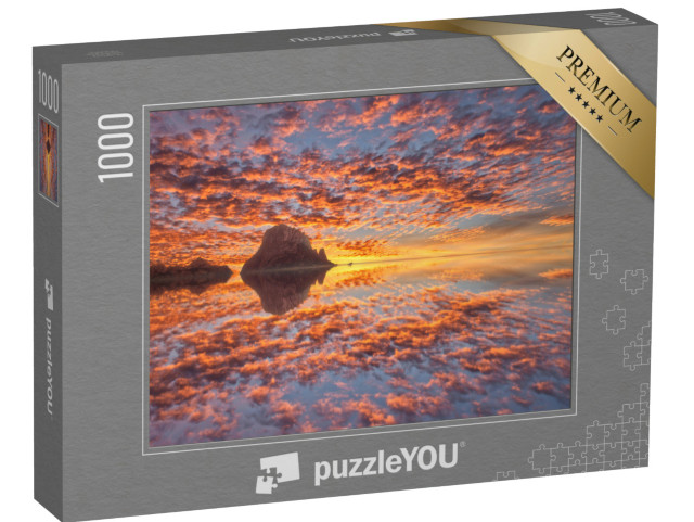 Puzzle 1000 pezzi „La mistica isola di Es Vedra a Ibiza al tramonto, Spagna“