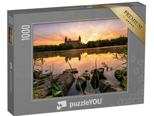 Puzzle 1000 pezzi „Alba sulla Johannisburg ad Aschaffenburg, Germania“