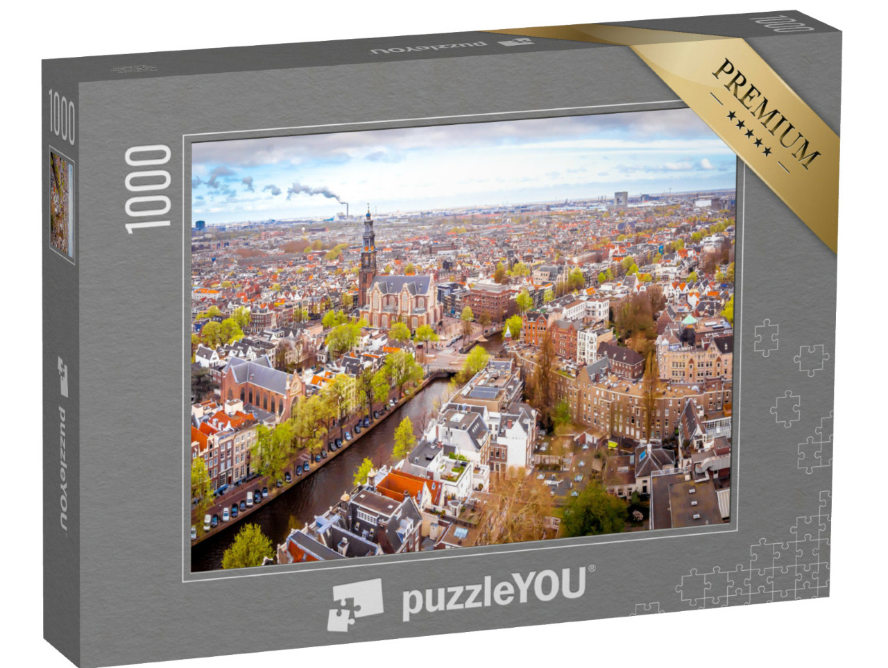 Puzzle 1000 pezzi „Vista aerea di Amsterdam, Paesi Bassi“