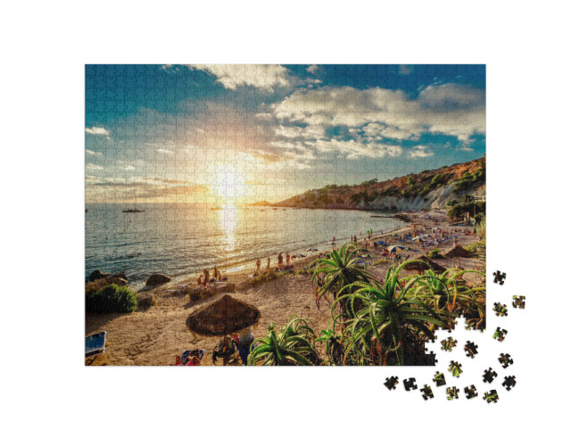 Puzzle 1000 pezzi „Una spiaggia al tramonto, Ibiza“