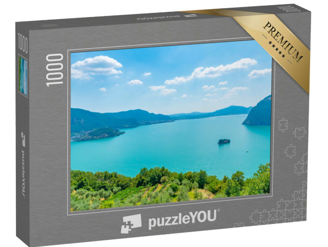 Puzzle 1000 pezzi „Panorama del lago d'Iseo in Italia“