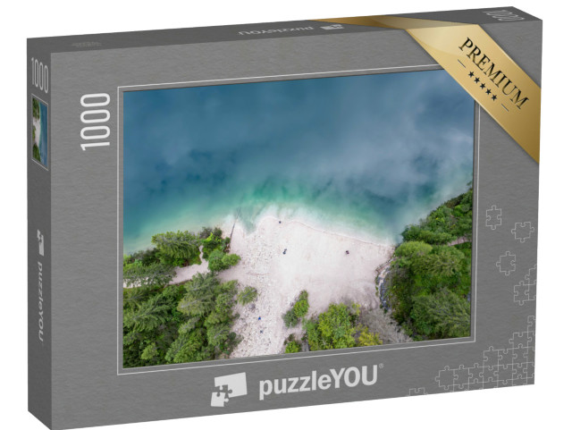 Puzzle 1000 pezzi „Il Lago di Braies è un lago naturale nelle Dolomiti di Braies, in Alto Adige, Italia“
