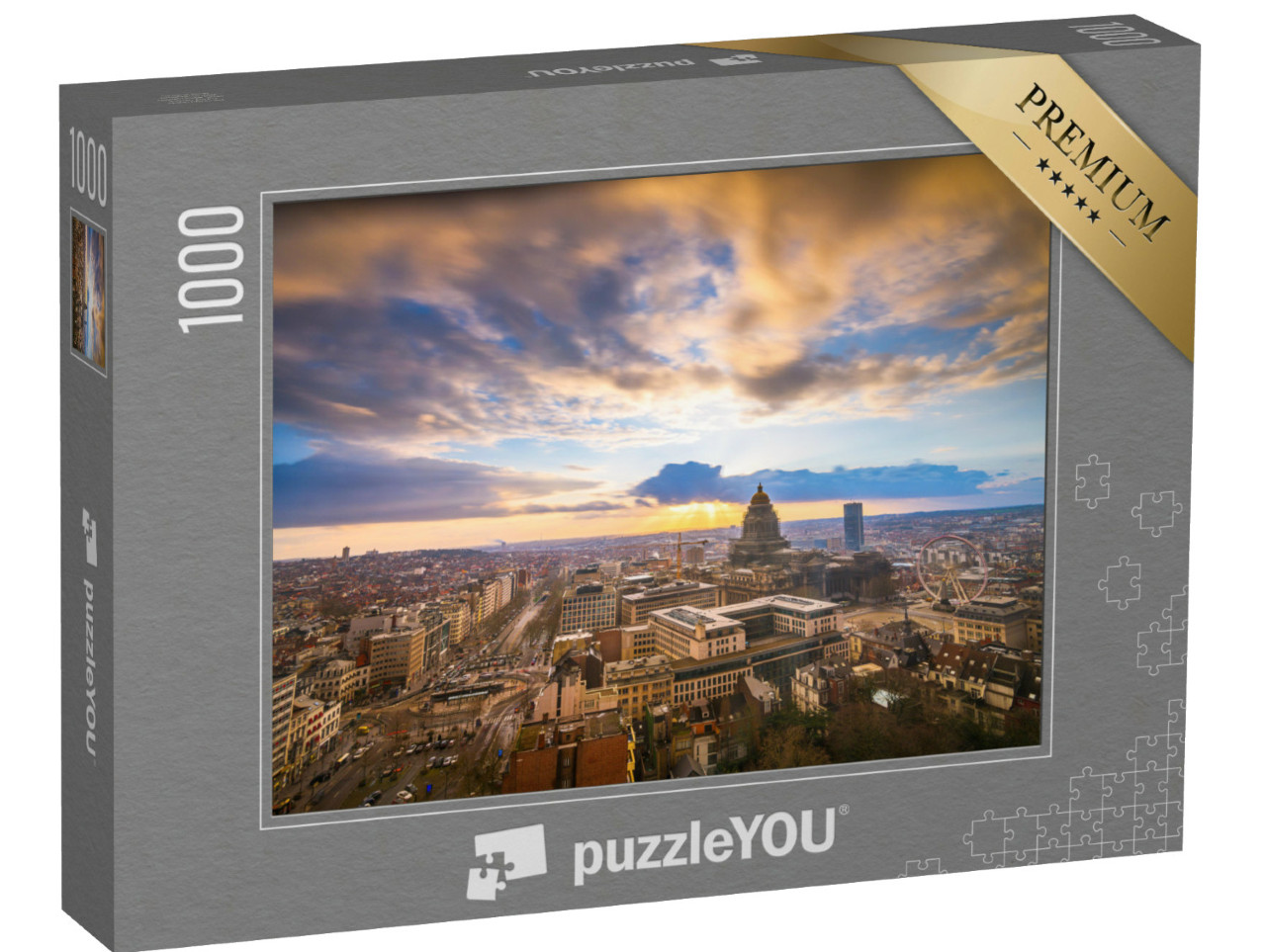 Puzzle 1000 pezzi „Bruxelles al Palazzo di Giustizia al tramonto“