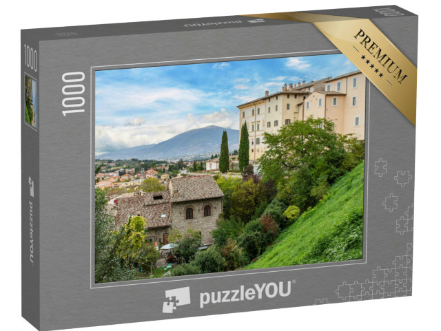 Puzzle 1000 pezzi „Spoleto, Italia - uno dei borghi più belli dell'Italia centrale, con un meraviglioso centro storico“