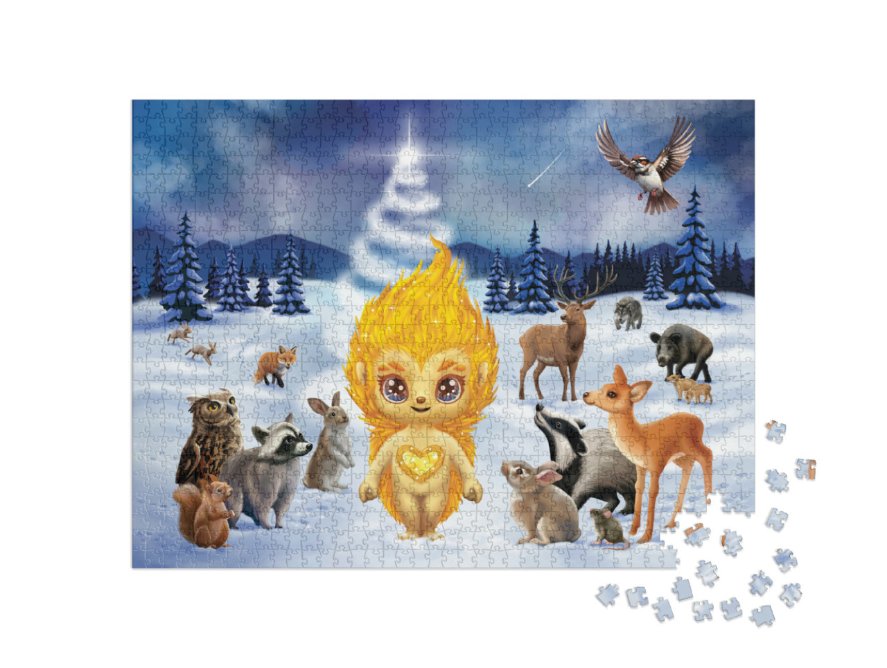 Puzzle 1000 pezzi „GOLDY: Winter Magic in the Woods“