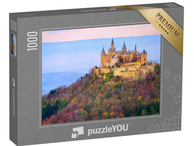 Puzzle 1000 pezzi „Il castello di Hohenzollern al tramonto, Baden-Württemberg“