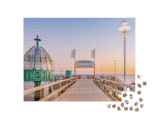 Puzzle 1000 pezzi „Ponte Vineta Ostseebad Zinnowitz e campana subacquea a Usedom, Germania“